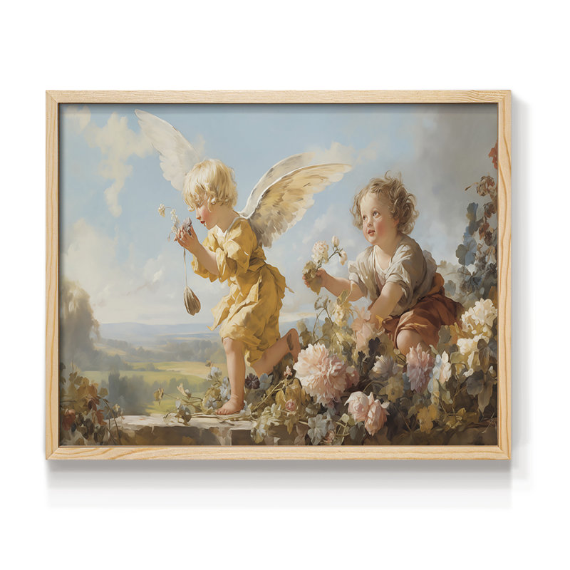 Angels From Above-I - Reproduction encadrée - Restickable, H 8 po x l 10 po, Naturel