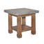 Stockton - Teak Outdoor Side Table w/ Polished Concrete Top