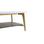Table basse élégante avec rangement ouvert et structure en métal durable pour les salons modernes