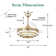 Brynnly 42" Retractable DC Motor Ceiling Fan with LED Lights, Remote 3-Color 6-Speed
