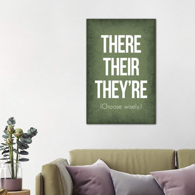 There Their They're - Wrapped Canvas Print