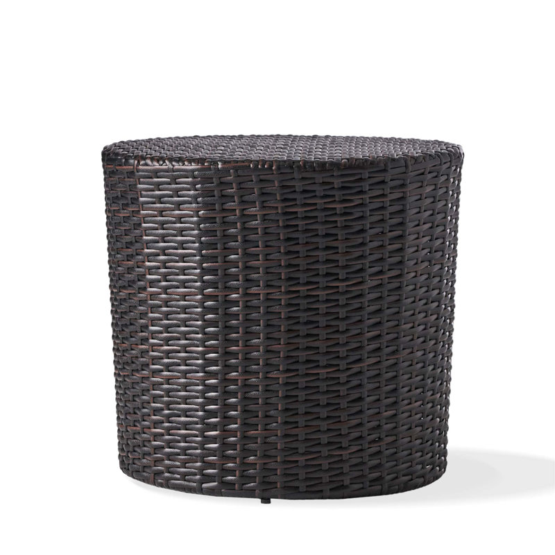 Aravella BARREL SIDE TABLE , End Table, Brown Multi