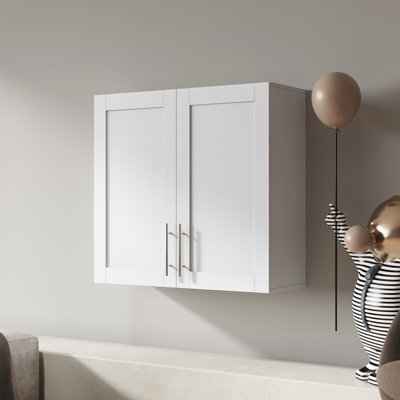 Unité de rangement blanche empilable, l 11,61 po x l 31,01 po x H 30,61 po - avec tablettes et cloison amovibles pour armoire murale supplémentaire pour la chambre de bébé, H 30,61 po, spacieuse avec durée de vie réglable