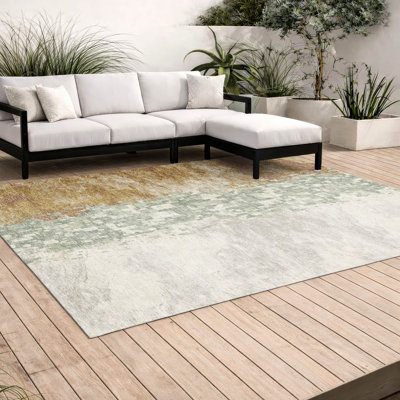 Tapis moderne Ceajay ACN3112 lavable à la machine pour intérieur et extérieur