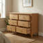Censu Oak 6 Drawer Chest