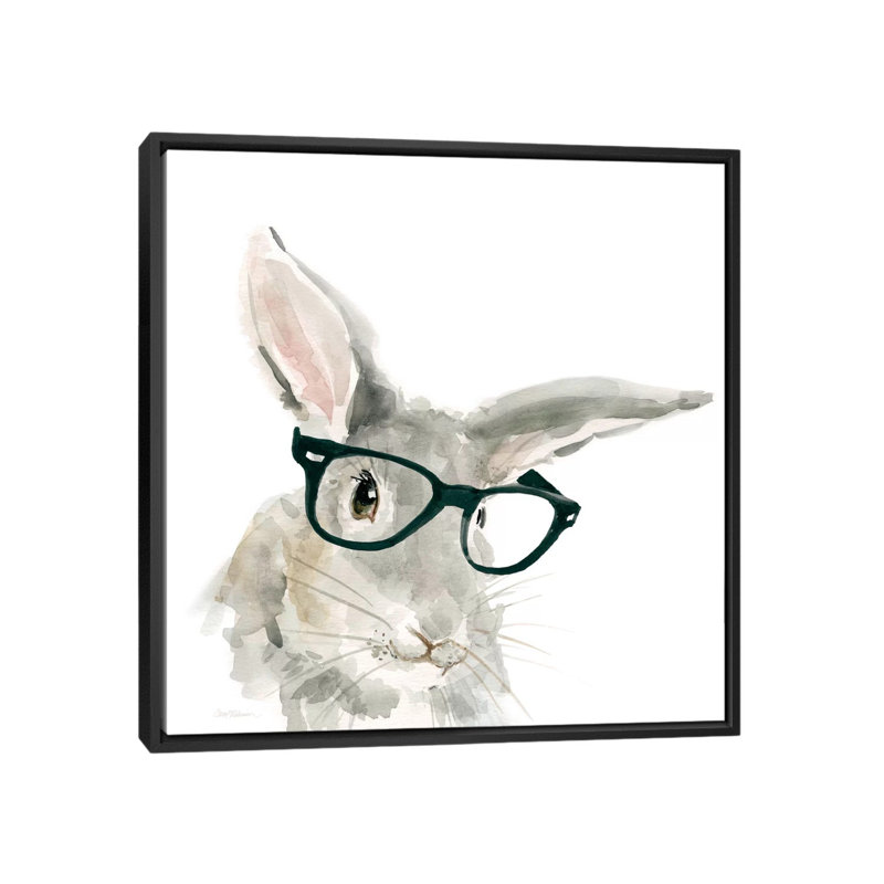 « jolie critter : lapin », reproduction sur toile, H 37 po x l 37 po x P 1,5 po, Toile avec cadre noir