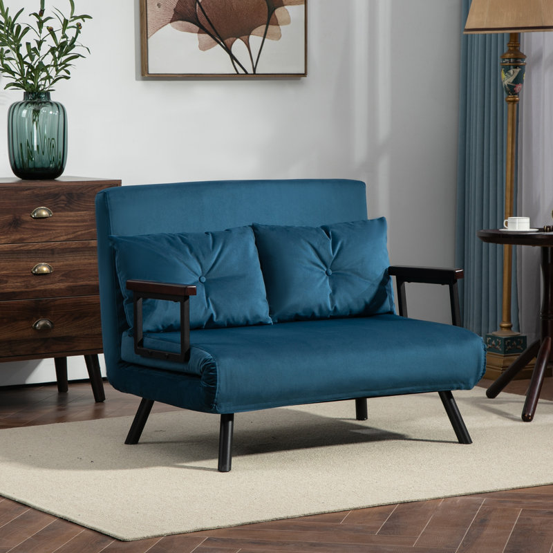 Qenan Sofa, Blue, 81cm H x 102cm W x 73cm D 