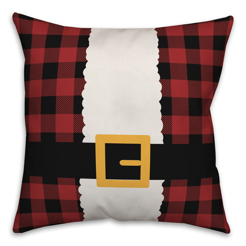 Plaid Pillow Cover, 20" x 20", Polyester/Polyfill