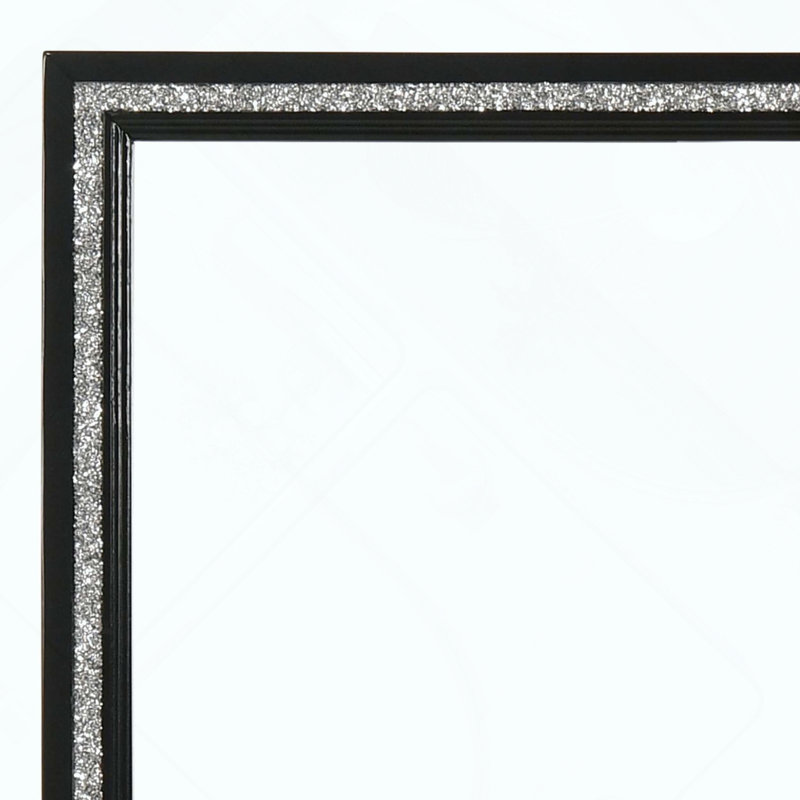 Haiden Weathered Black Finish Mirror, Black