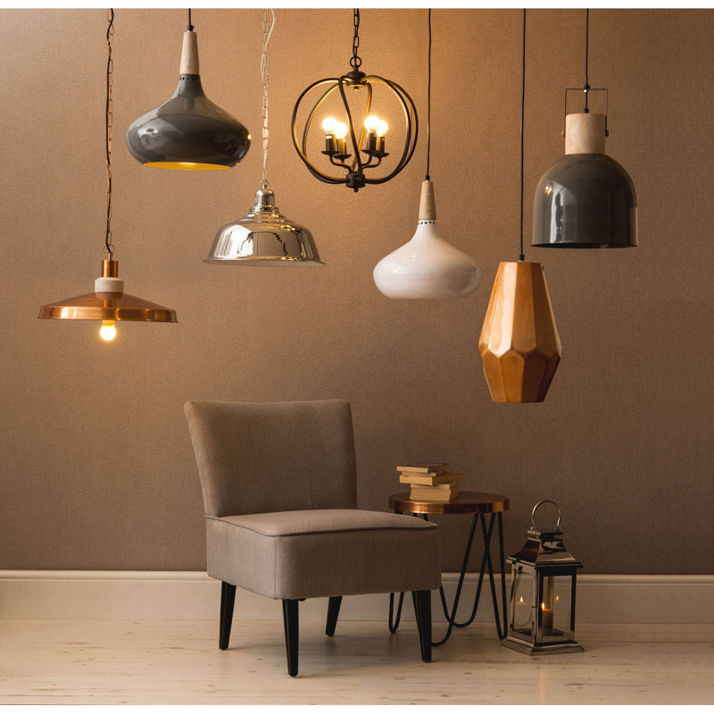 Ashley 1 - Light Copper Geometric Pendant