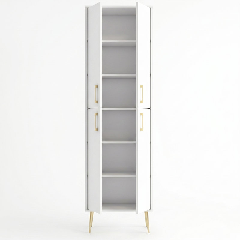 Armoire de rangement multifonctionnelle 4 portes Aurelia