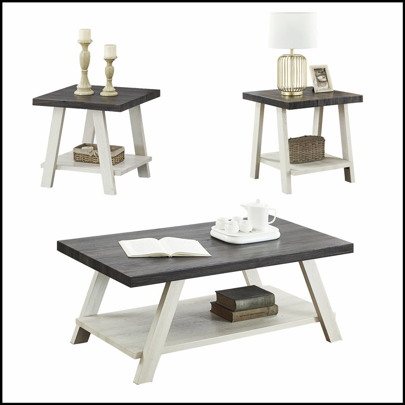 Table basse rectangulaire avec plateau en bois massif et manufacturé, parfaite pour un décor moderne et classique.