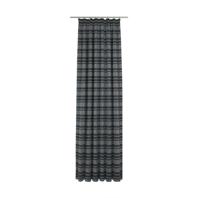 Devore Pencil Pleat Opaque Curtain, 175cm H x 132cm W, Light green/Grey