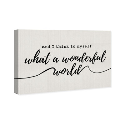 «A Wonderful Life» par Oliver Gal - reproduction d'art textuel