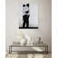 Hand -painted acrylic painting by Banksy''s Police Kiss