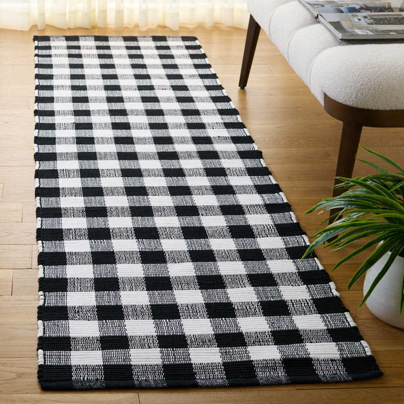 Chindi en papier tissé à la main à 80% Montauk 180 Tapis 20% coton lavable à la machine, Tapis de couloir 2 pi 3 po x 8 pi