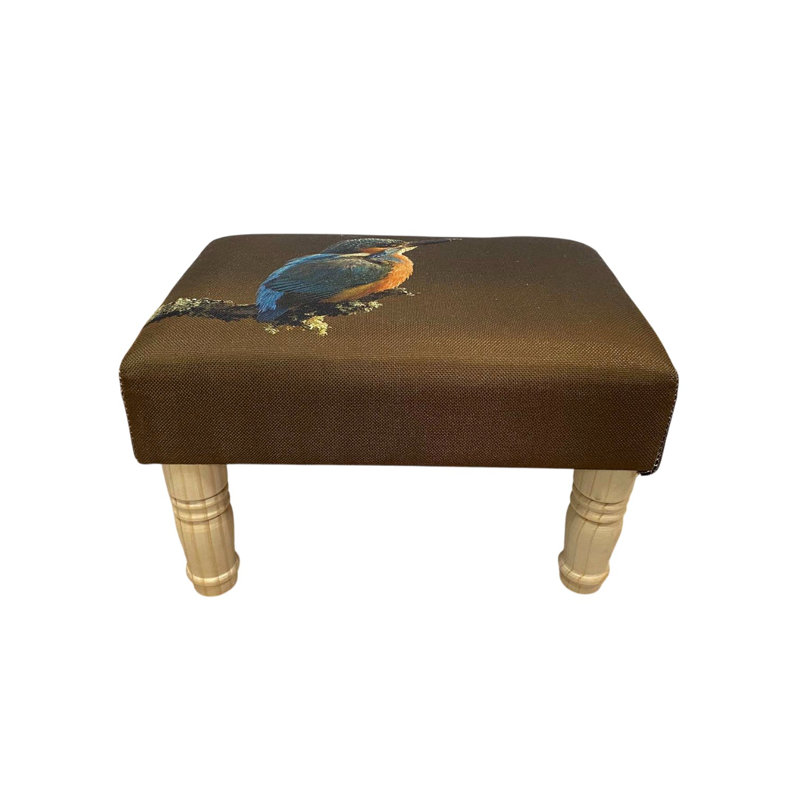 Aahaan 40cm Wide Rectangle No Pattern Footstool Ottoman, Brown