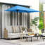 Parasol de balcon extérieur demi-parasol 8 pi-1252191305