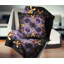 Fleur fractale jaune et violette - coussin imprimé abstrait-29604073-29604070