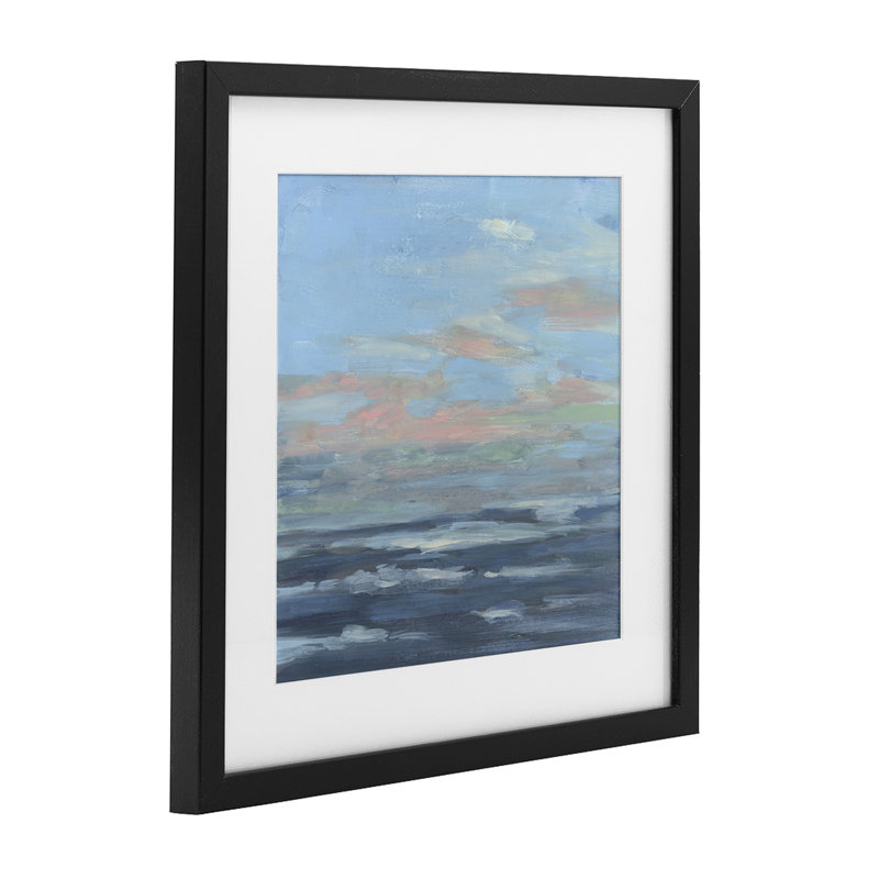 «Ocean Romance Expression», impression par June Erica Vess, H 13 po x l 13 po, Cadre noir minuit