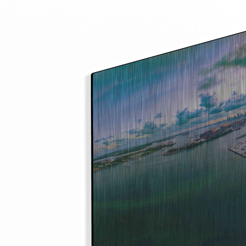 «South Beach Twilight» par AKG, H 12 po x l 36 po