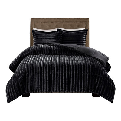 Faux Fur Comforter Mini Set