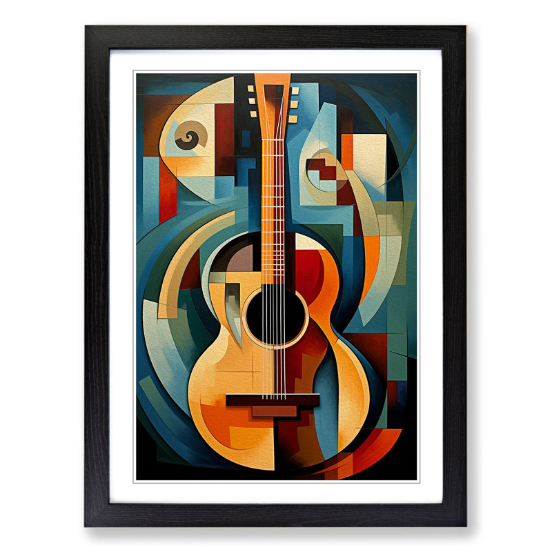 Guitar Cubism - Framed Print