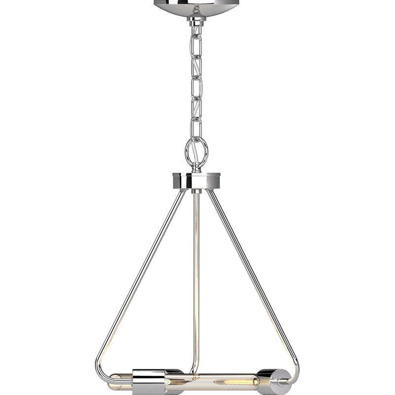 Paytience 3-Light Indoor Polished Nickel Geometric Chandlier