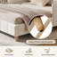 Velvet Bed Frame with Adjustable Side Panels & Storage Pockets-573984166-761174588