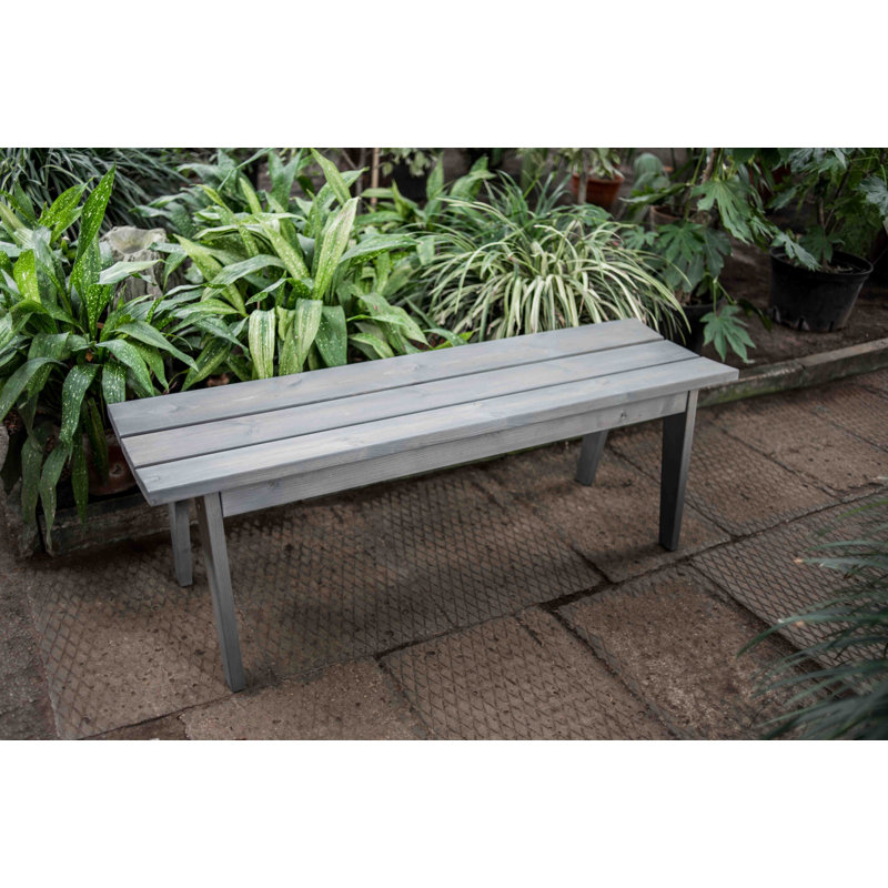 Ascalon Solid Wood Pine Outdoor Bench, 45cm H x 130cm W x 30cm D