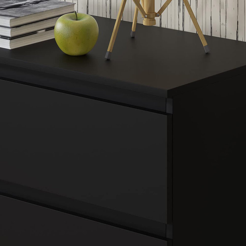 Carlton 8 Drawer Chest Of Drawers: 110cm Wide. 4 + 4 Configuration. Matt Finish. Scratch Resistant. Modern No Handle Design. 