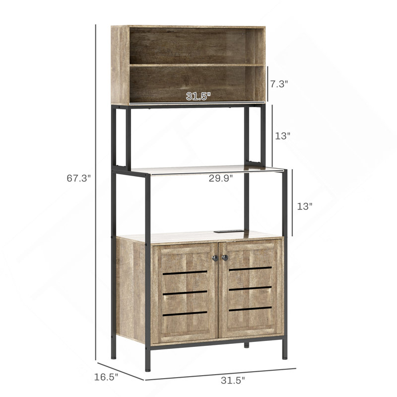 Station de café, support avec prise de courant et tablettes de rangement, pratique pour votre maison