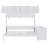 Queen Size Wall Murphy Bed With Desk And Storage Shelves And Big Cabinets, White