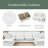 Double-Layer Cushion Modern Large U-Shaped Modular Sofa, Freely Combinable 6-Seater With Storage Function, Convertible To Sofa Bed, Perfect For Living Rooms, Offices, And Apartments-772201082