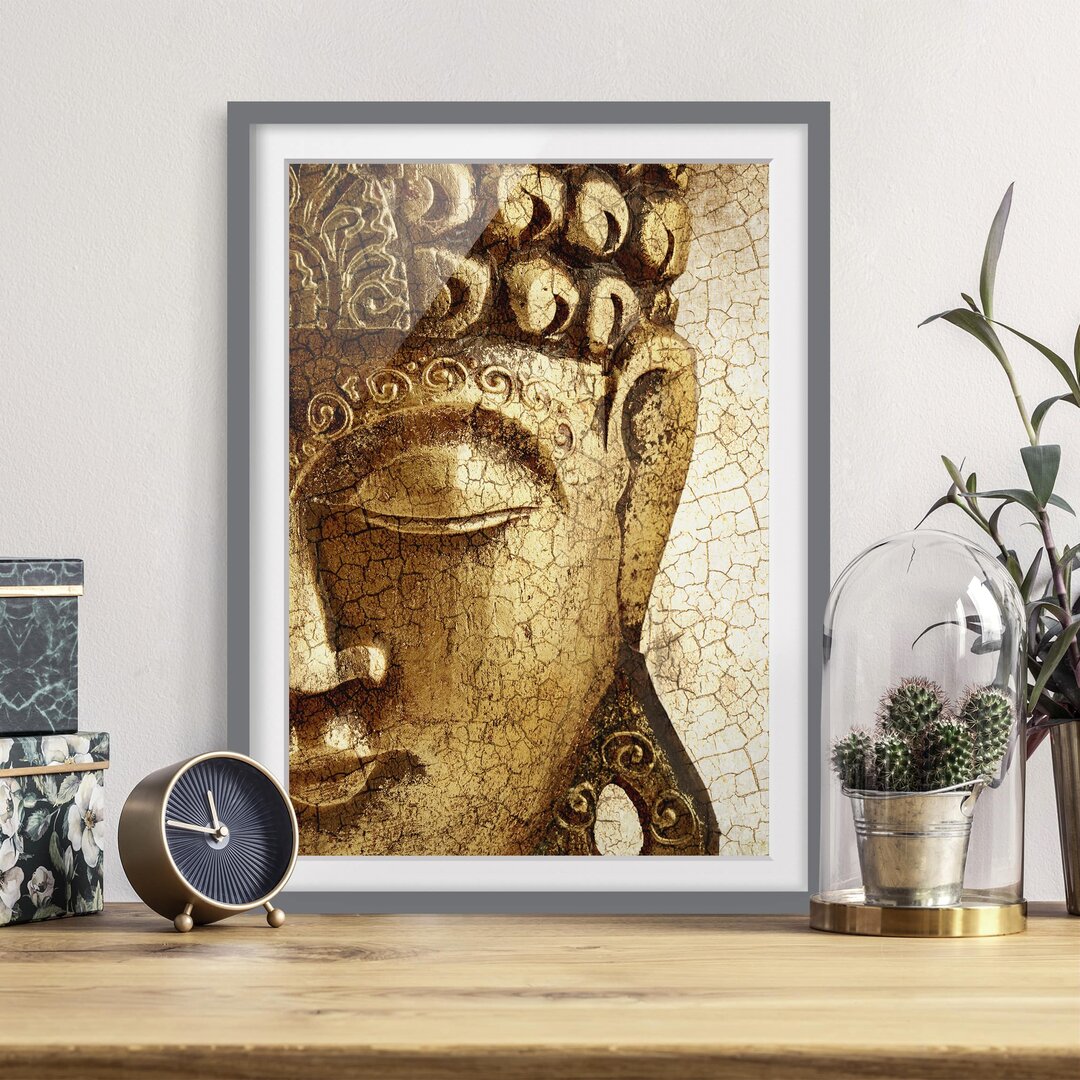 Gerahmtes Poster Vintage Buddha