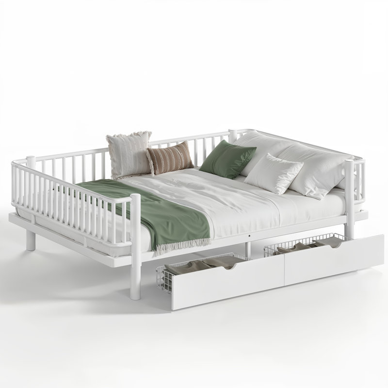Lit plateforme avec tiroirs de rangement, Grand lit