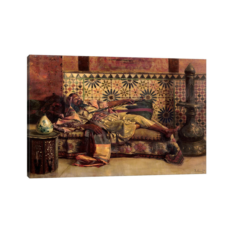 The Narghileh 1 Piece Wrapped Canvas Painting, 20.32cm H x 30.48cm W  x 1.91cm D