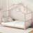 Twin Size Metal House Platform Bed, Pink-185369738