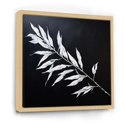 " Willow Leaves In White I "