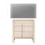 Meuble télé 31,5 po Mid-Century, commode à 3 tiroirs, console en bois avec rangement pour le salon et la chambre à coucher-1269274205