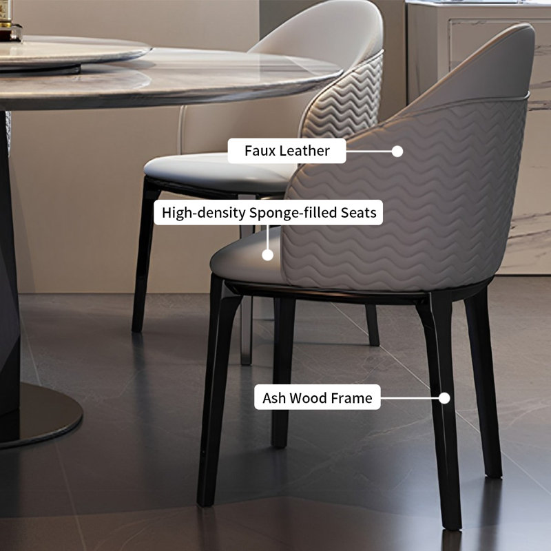 Round Rotatable Super Crystal Stone Dining Table, 29.5"H x 47.2"L x 47.2"W