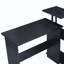 Élégant bureau d'écriture en L avec tablette latérale, durable et peu encombrant pour les bureaux à domicile modernes-615818257