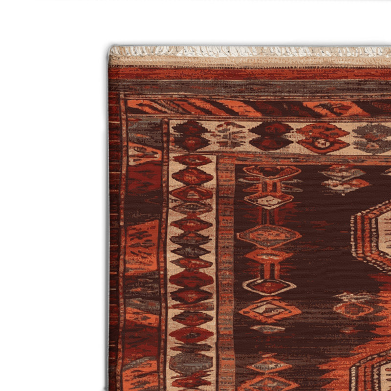 Tapis turc intérieur et extérieur brun, Rectangulaire 2 pi x 3 pi