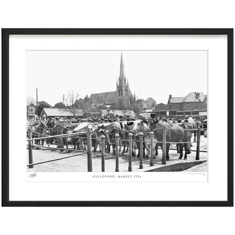 Guildford, Market 1924 by Francis Frith - Single Picture Frame Print, 40cm H x 50cm W x 2.3cm D