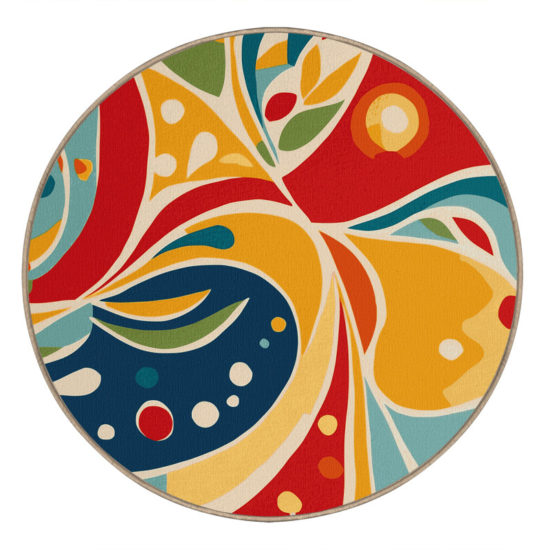 Snappy Curl Rug, Round 8'