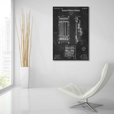 «Cue Rack Blueprint Vernis Chalkboard», art mural en verre acrylique
