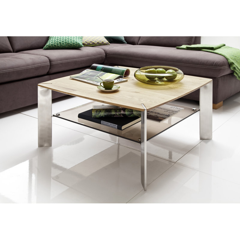 Criner Four Leg Coffee Table with Storage, 41cm H x 80cm L x 80cm W