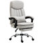Fauteuil de bureau de massage en microfibre, fauteuil de bureau pivotant, fauteuil inclinable chauffant avec coussin de soutien lombaire