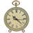 Roman Numeral Metal Quartz Movement / Crystal Tabletop Clock in Gold