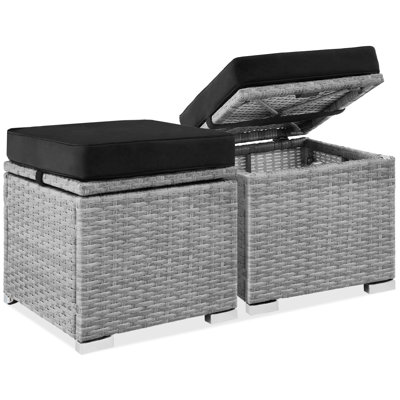 Adnand Metal Outdoor Ottoman